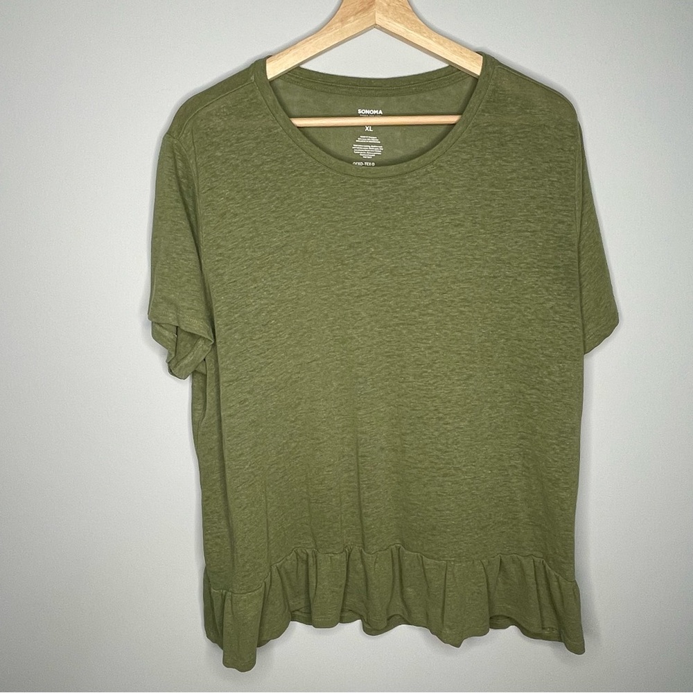 Sonoma Women’s Short-Sleeve‎ Ruffle Top (X-Large)